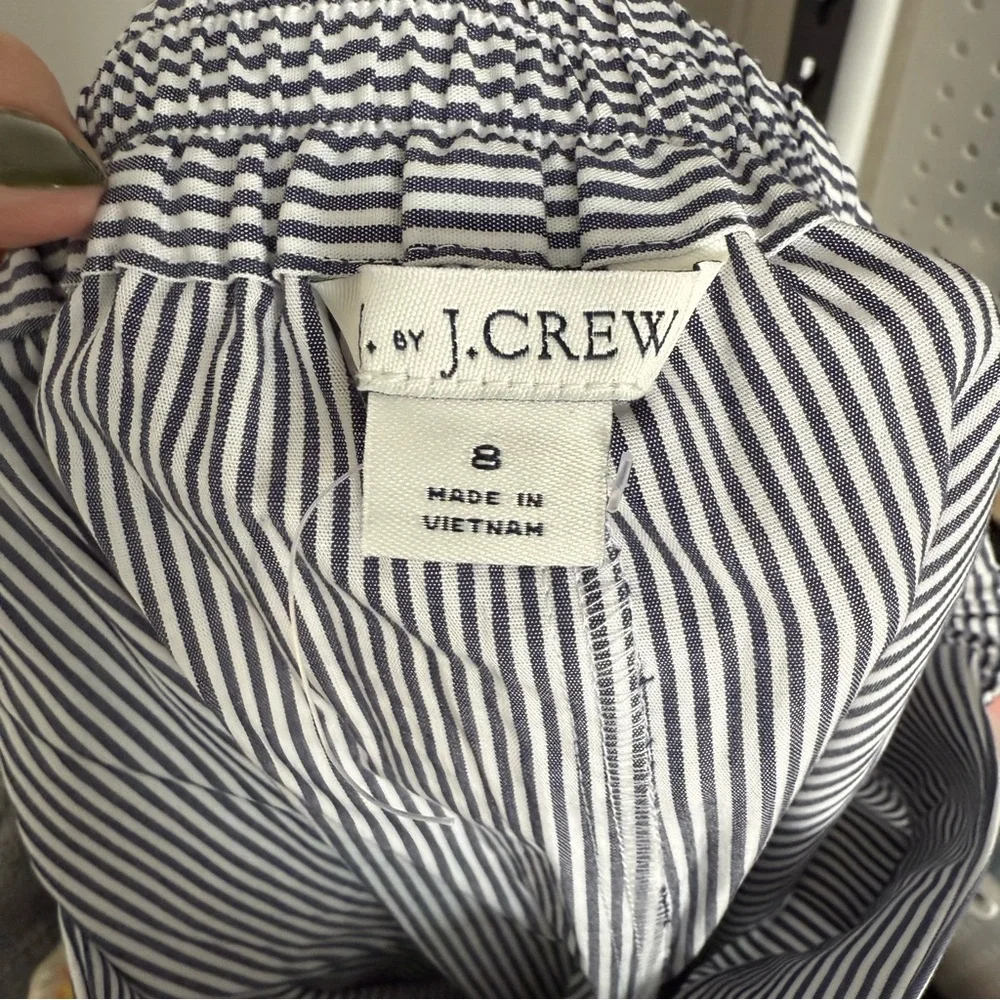 J. Crew Tie-waist short in organic cotton‎ Size 8
